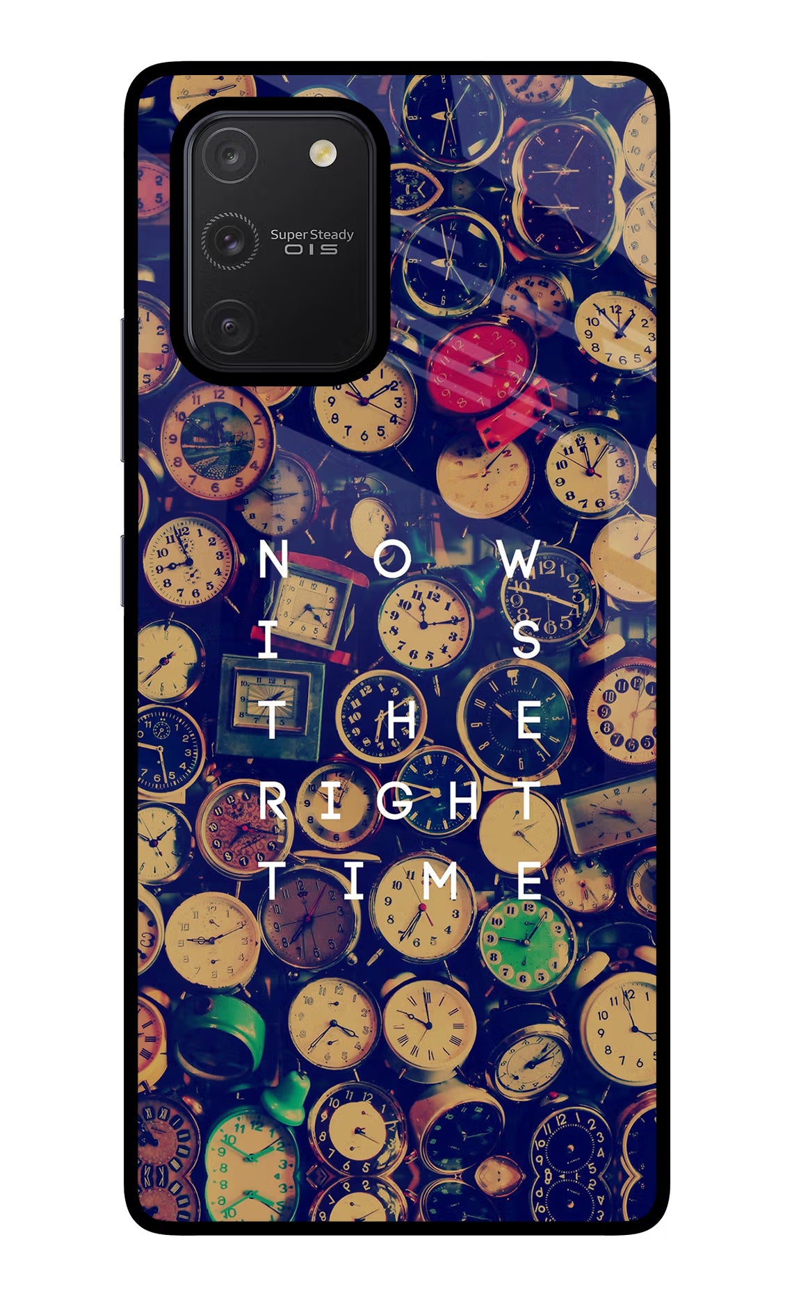 Now is the Right Time Quote Samsung S10 Lite Back Cover - Now is the Right Time Quote Samsung S10 Lite Glass Case Back Cover by Casekaro Now is the Right Time Quote Samsung S10 Lite Glass Case Back Cover by Casekaro