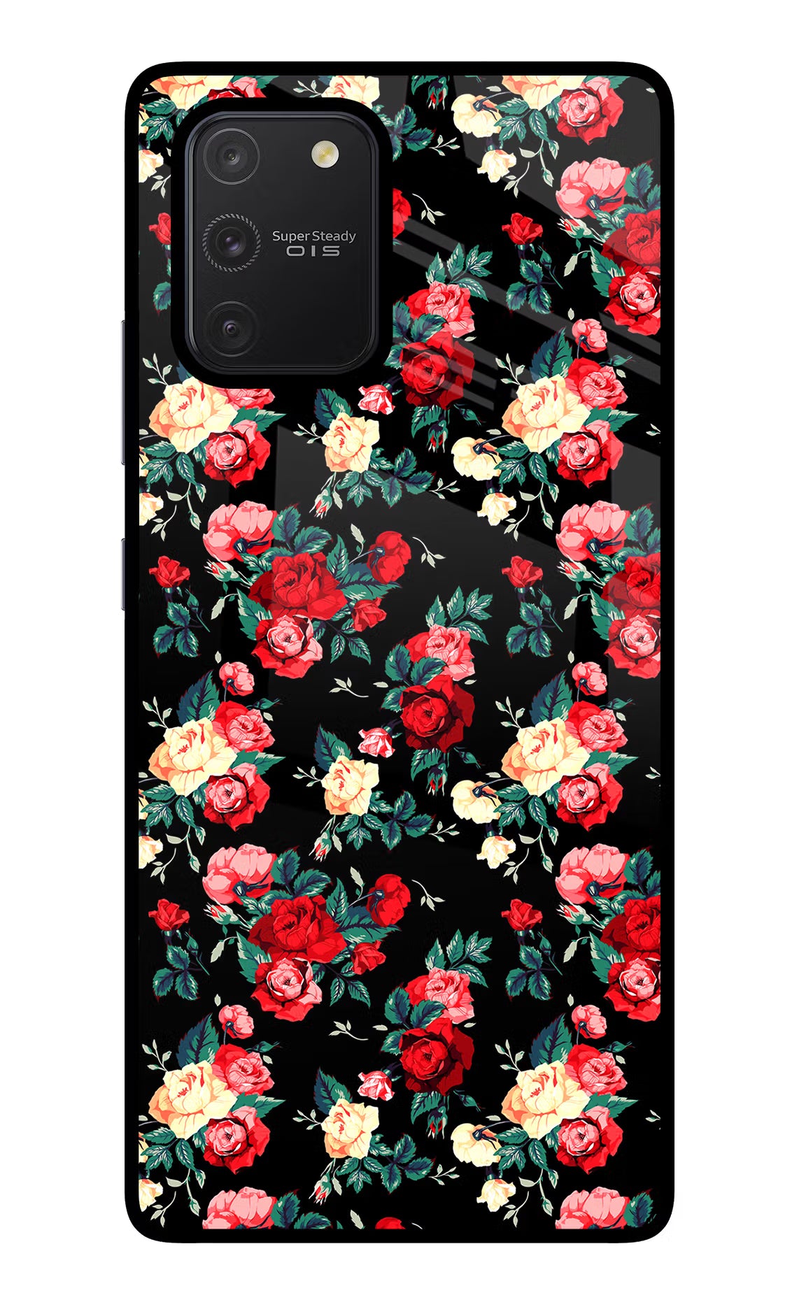 Rose Pattern Samsung S10 Lite Back Cover - Rose Pattern Samsung S10 Lite Glass Case Back Cover by Casekaro Rose Pattern Samsung S10 Lite Glass Case Back Cover by Casekaro