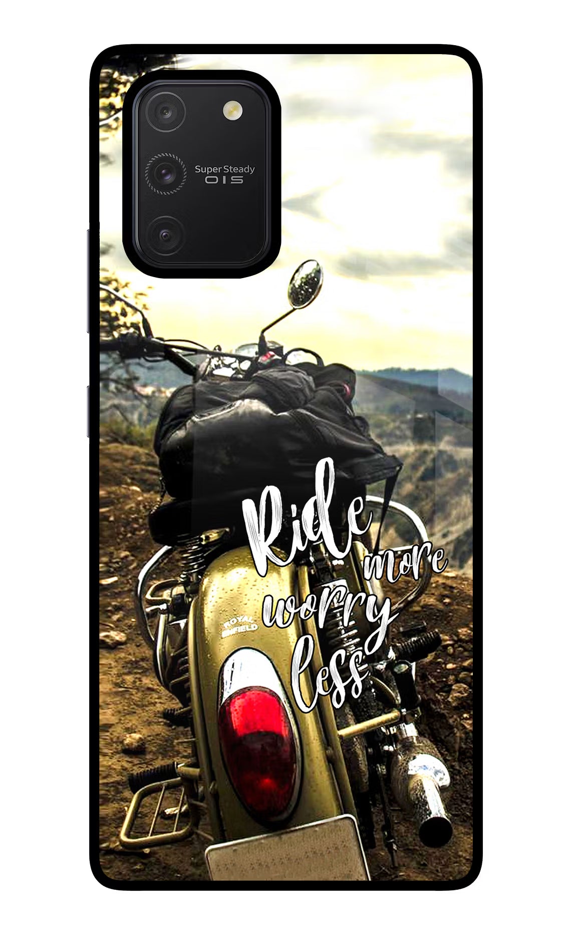 Ride More Worry Less Samsung S10 Lite Glass Case - Ride More Worry Less Samsung S10 Lite Glass Case Ride More Worry Less Samsung S10 Lite Glass Case