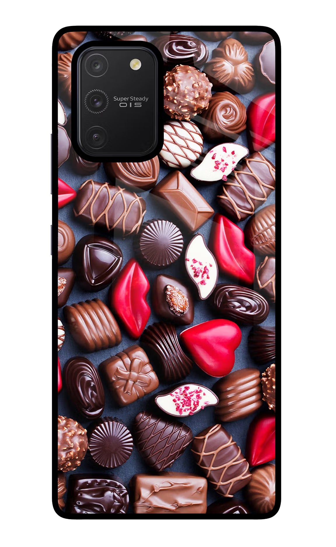 Chocolates Samsung S10 Lite Back Cover - Chocolates Samsung S10 Lite Glass Case Back Cover by Casekaro Chocolates Samsung S10 Lite Glass Case Back Cover by Casekaro