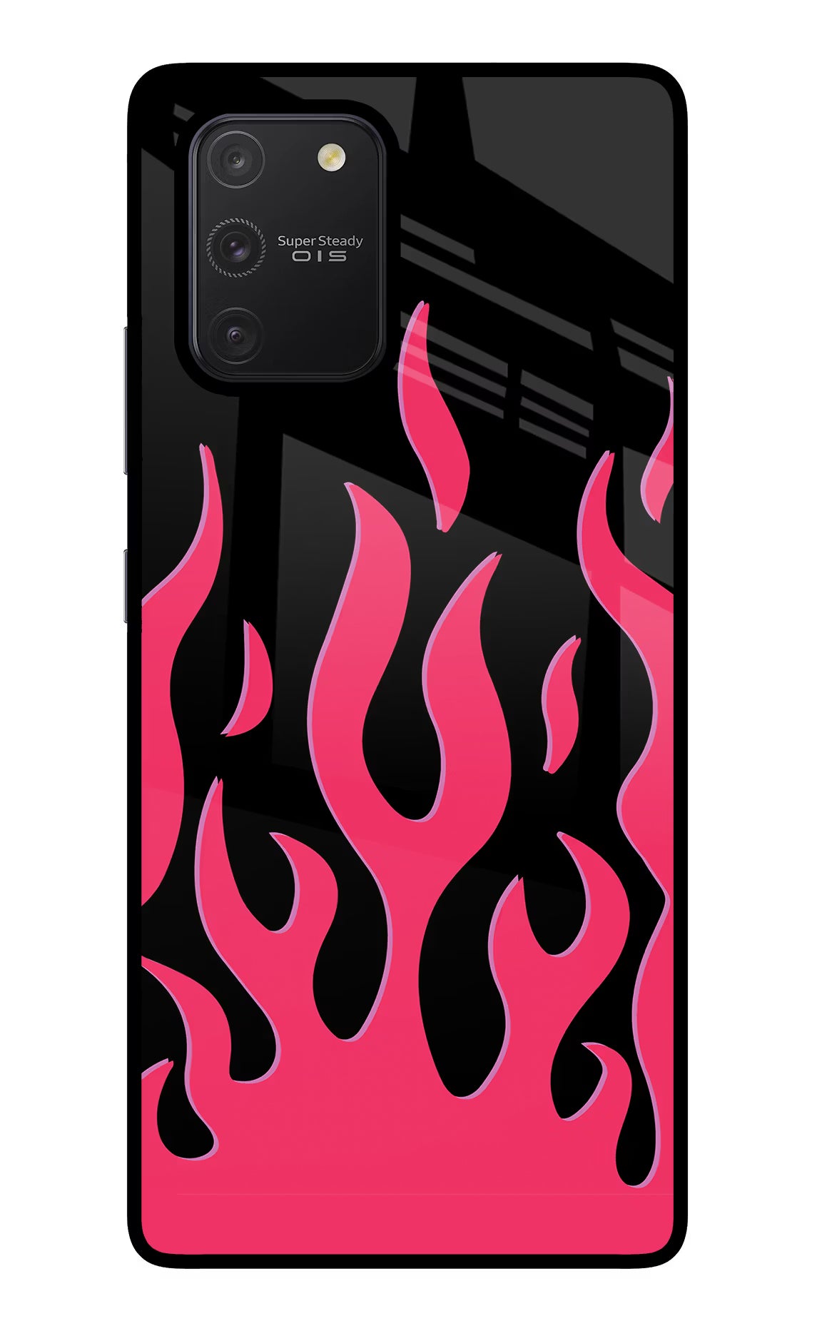 Fire Flames Samsung S10 Lite Back Cover - Fire Flames Samsung S10 Lite Glass Case Back Cover by Casekaro Fire Flames Samsung S10 Lite Glass Case Back Cover by Casekaro