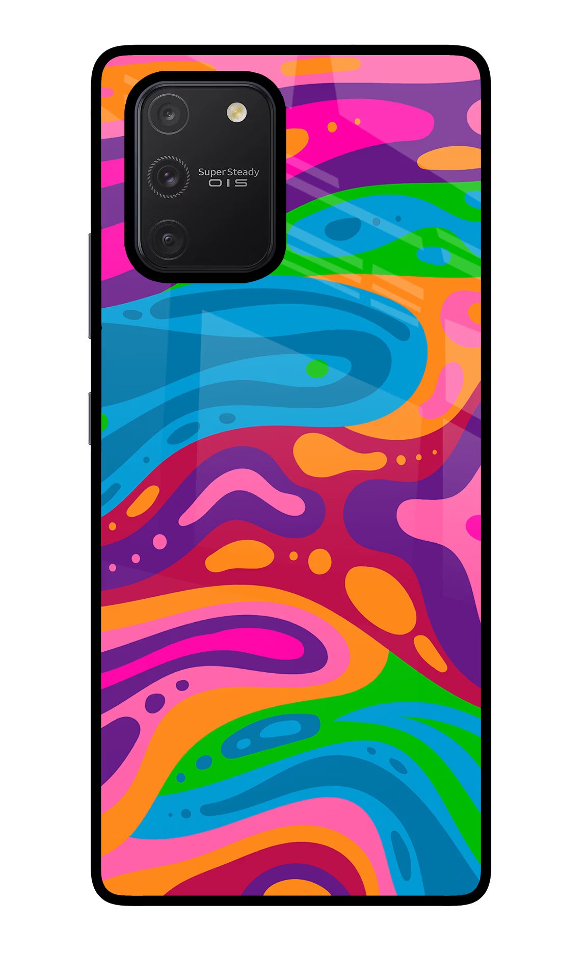 Trippy Pattern Samsung S10 Lite Back Cover - Trippy Pattern Samsung S10 Lite Glass Case Back Cover by Casekaro Trippy Pattern Samsung S10 Lite Glass Case Back Cover by Casekaro