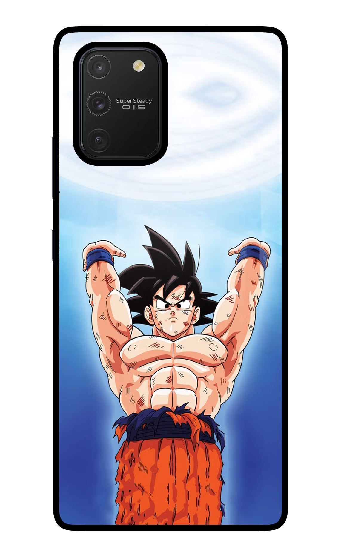 Goku Power Samsung S10 Lite Back Cover - Goku Power Samsung S10 Lite Glass Case Back Cover by Casekaro Goku Power Samsung S10 Lite Glass Case Back Cover by Casekaro