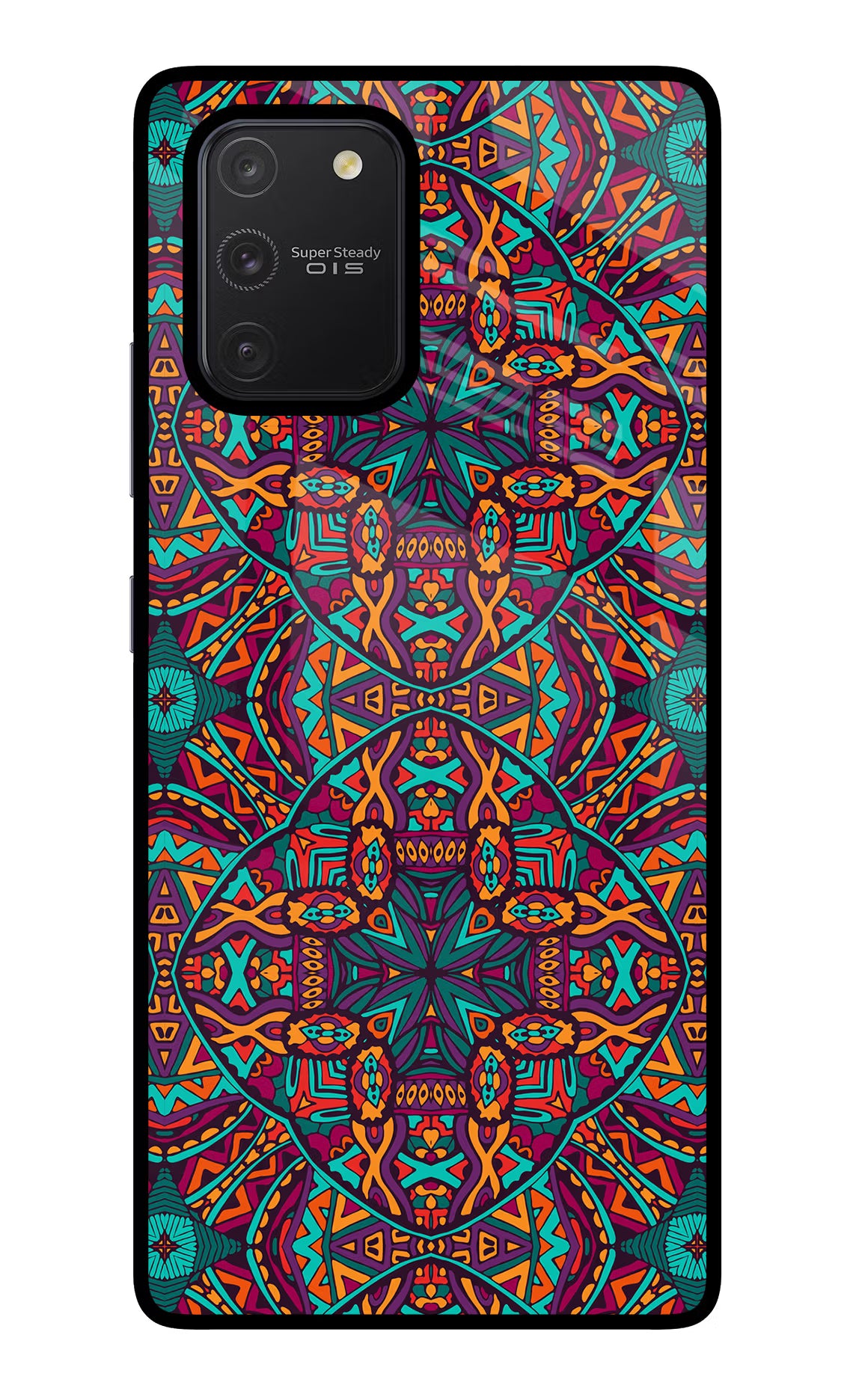 Colour Mandala Samsung S10 Lite Back Cover - Colour Mandala Samsung S10 Lite Glass Case Back Cover by Casekaro Colour Mandala Samsung S10 Lite Glass Case Back Cover by Casekaro