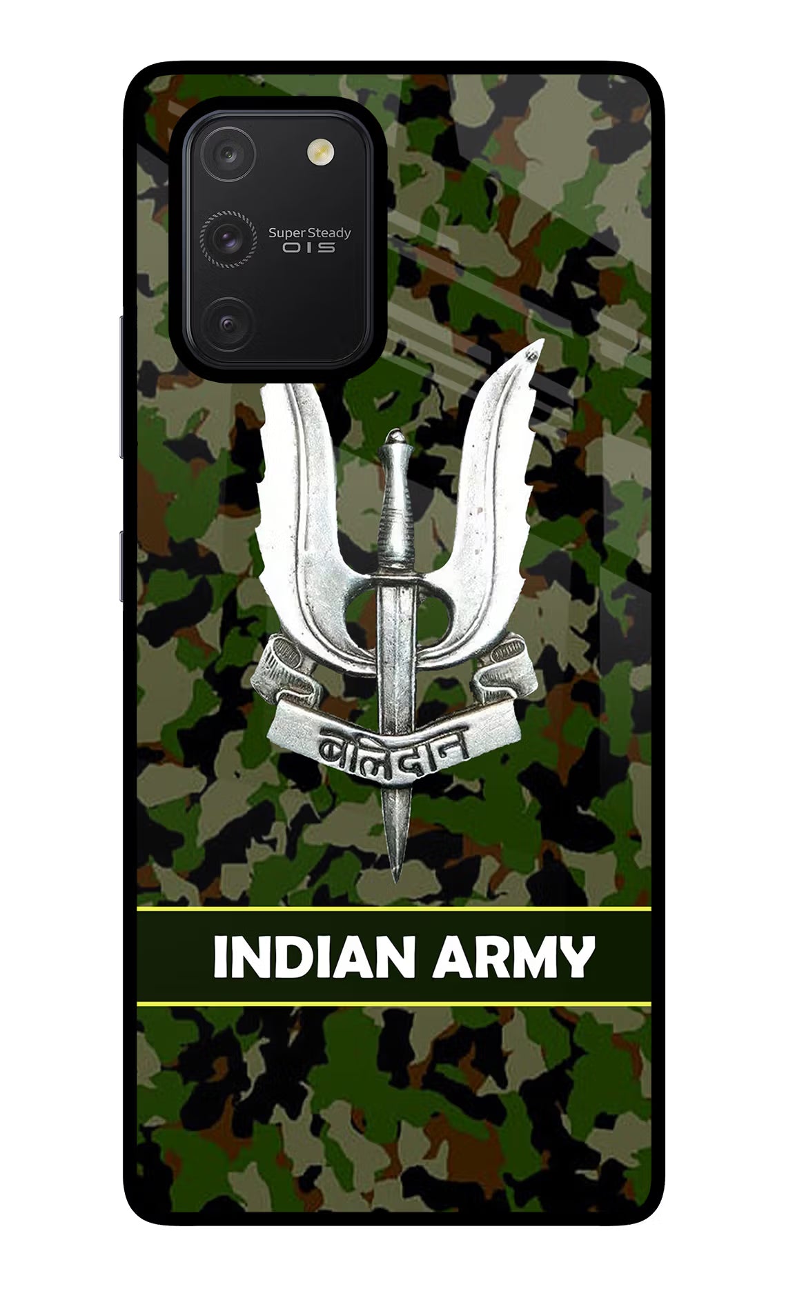 Balidan Indian Logo Samsung S10 Lite Back Cover - Balidan Indian Logo Samsung S10 Lite Glass Case Back Cover by Casekaro Balidan Indian Logo Samsung S10 Lite Glass Case Back Cover by Casekaro