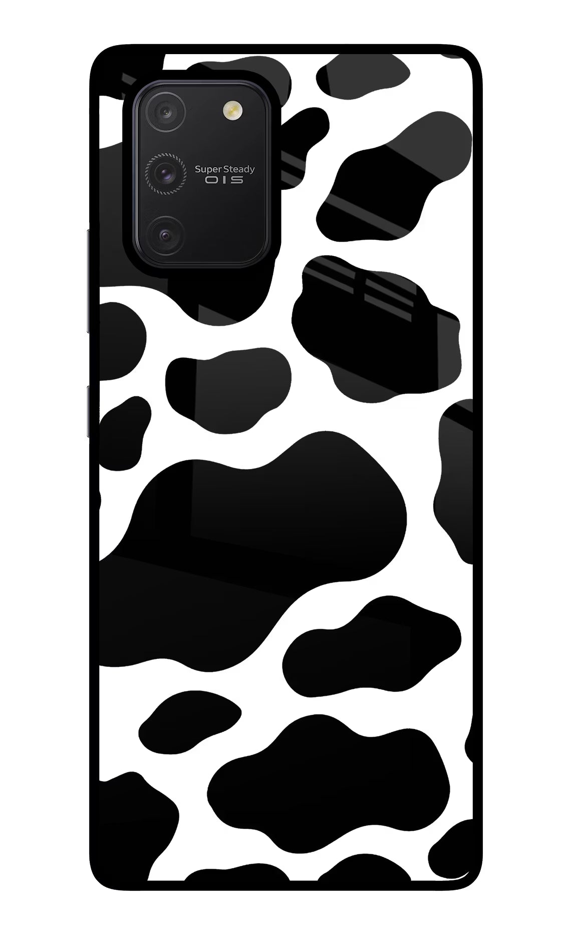Cow Spots Samsung S10 Lite Back Cover - Cow Spots Samsung S10 Lite Glass Case Back Cover by Casekaro Cow Spots Samsung S10 Lite Glass Case Back Cover by Casekaro