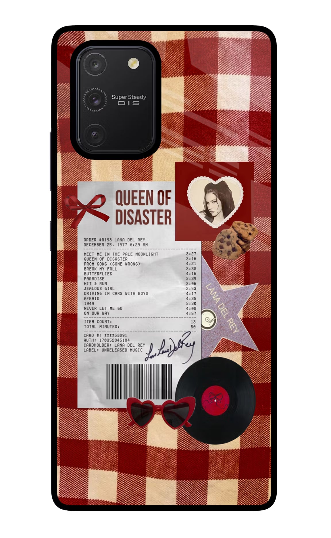Queen of Disaster Samsung S10 Lite Back Cover - Queen of Disaster Samsung S10 Lite Glass Case Back Cover by Casekaro Queen of Disaster Samsung S10 Lite Glass Case Back Cover by Casekaro