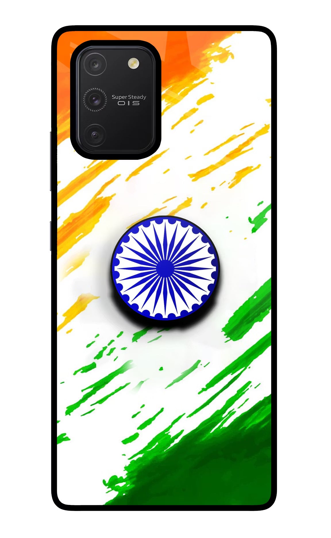 Indian Flag Ashoka Chakra Samsung S10 Lite Pop Case - Indian Flag Ashoka Chakra Samsung S10 Lite Pop Case by Casekaro Indian Flag Ashoka Chakra Samsung S10 Lite Pop Case by Casekaro