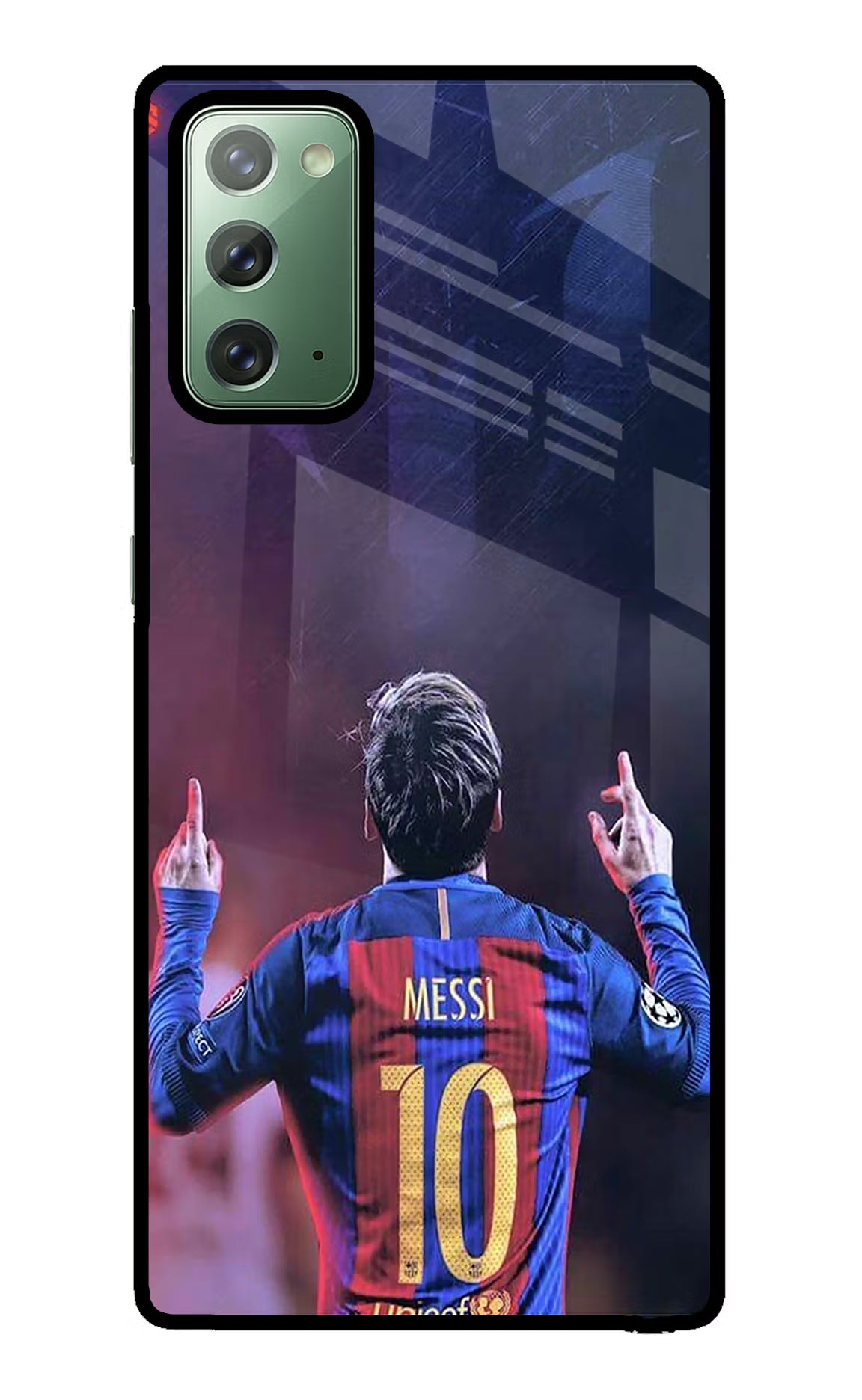 Messi Samsung Note 20 Back Cover - Messi Samsung Note 20 Glass Case Back Cover by Casekaro Messi Samsung Note 20 Glass Case Back Cover by Casekaro