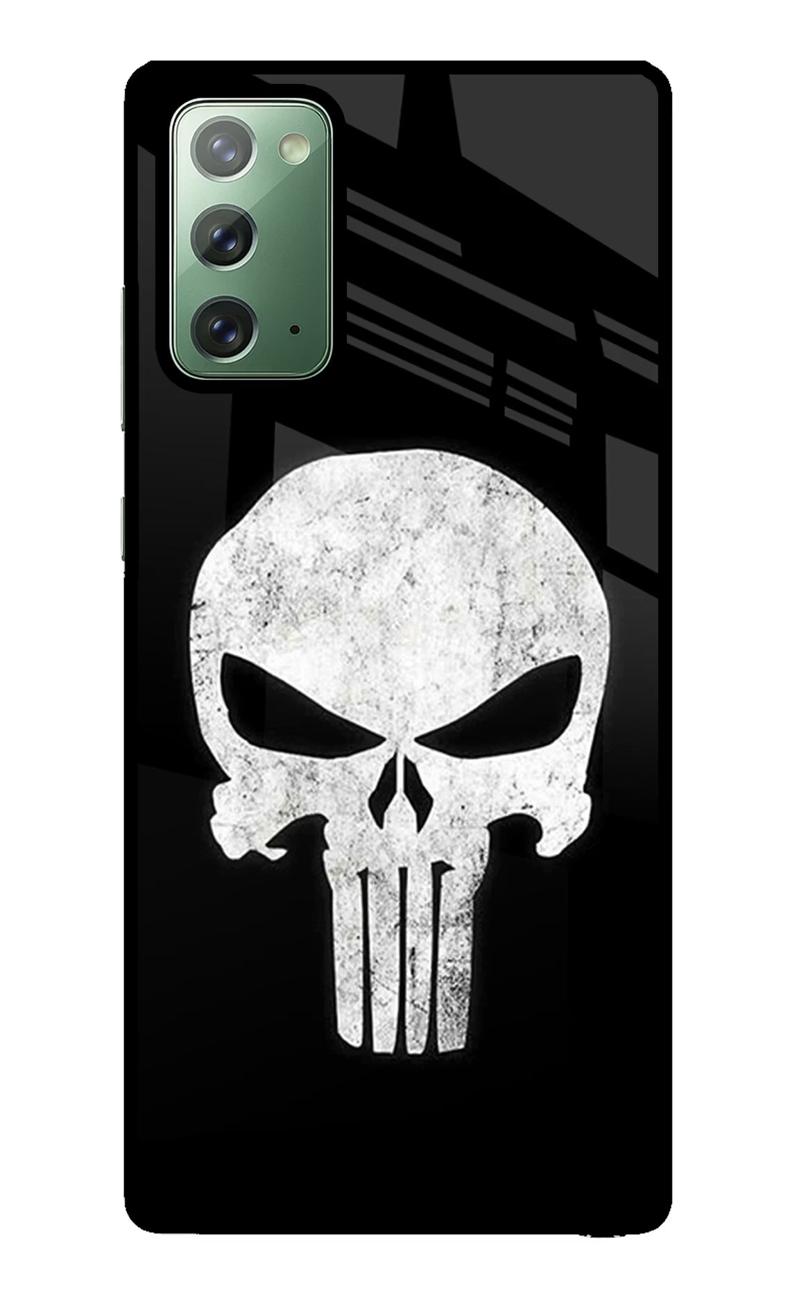 Punisher Skull Samsung Note 20 Back Cover - Punisher Skull Samsung Note 20 Glass Case Back Cover by Casekaro Punisher Skull Samsung Note 20 Glass Case Back Cover by Casekaro