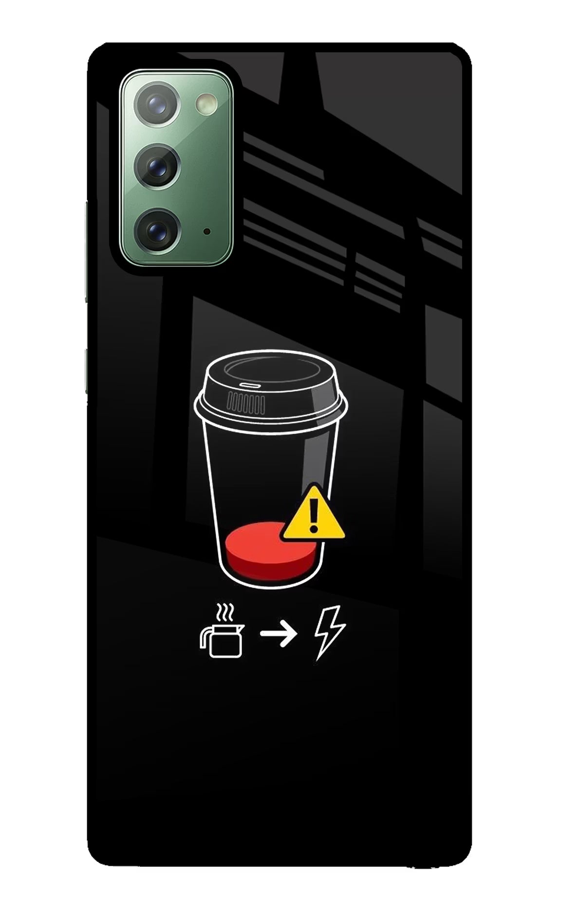 Coffee Samsung Note 20 Back Cover - Coffee Samsung Note 20 Glass Case Back Cover by Casekaro Coffee Samsung Note 20 Glass Case Back Cover by Casekaro