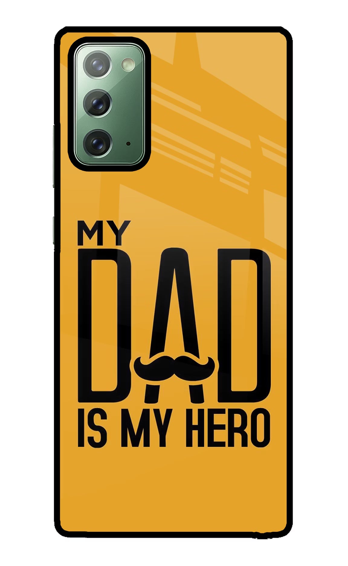 My Dad Is My Hero Samsung Note 20 Back Cover - My Dad Is My Hero Samsung Note 20 Glass Case Back Cover by Casekaro My Dad Is My Hero Samsung Note 20 Glass Case Back Cover by Casekaro
