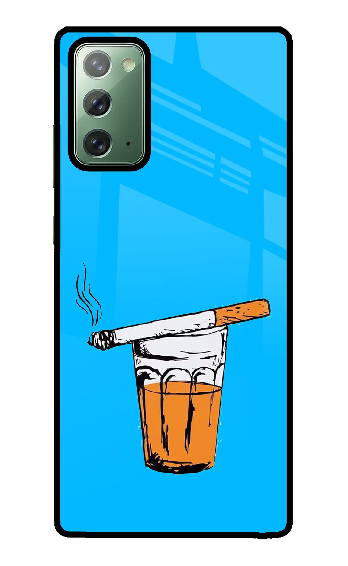 Chai Sutta Samsung Note 20 Back Cover - Chai Sutta Samsung Note 20 Glass Case Back Cover by Casekaro Chai Sutta Samsung Note 20 Glass Case Back Cover by Casekaro