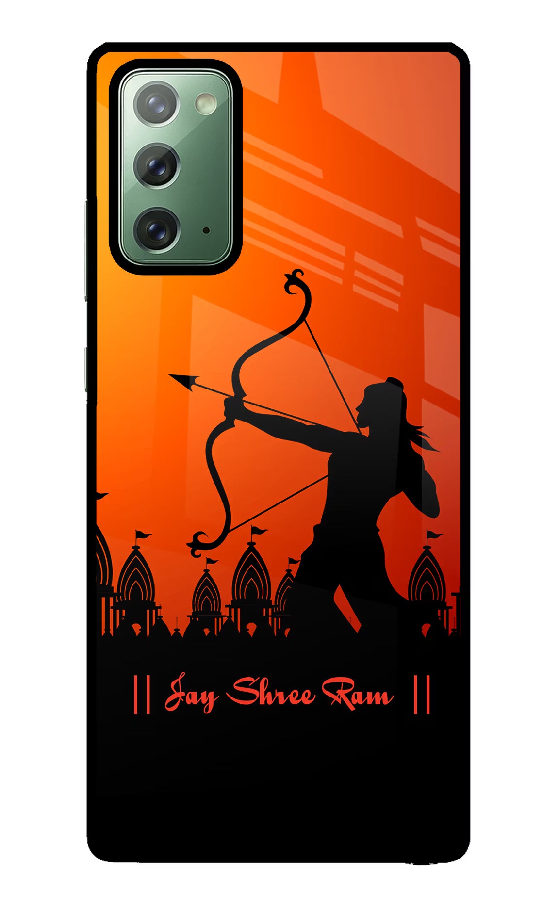 Lord Ram - 4 Samsung Note 20 Back Cover - Lord Ram - 4 Samsung Note 20 Glass Case Back Cover by Casekaro Lord Ram - 4 Samsung Note 20 Glass Case Back Cover by Casekaro