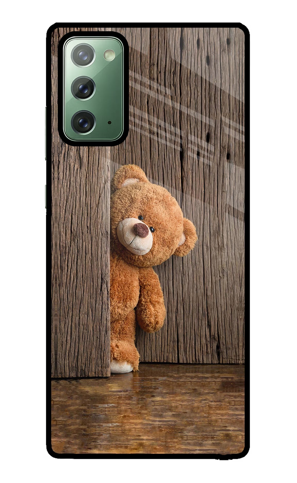 Teddy Wooden Samsung Note 20 Back Cover - Teddy Wooden Samsung Note 20 Glass Case Back Cover by Casekaro Teddy Wooden Samsung Note 20 Glass Case Back Cover by Casekaro