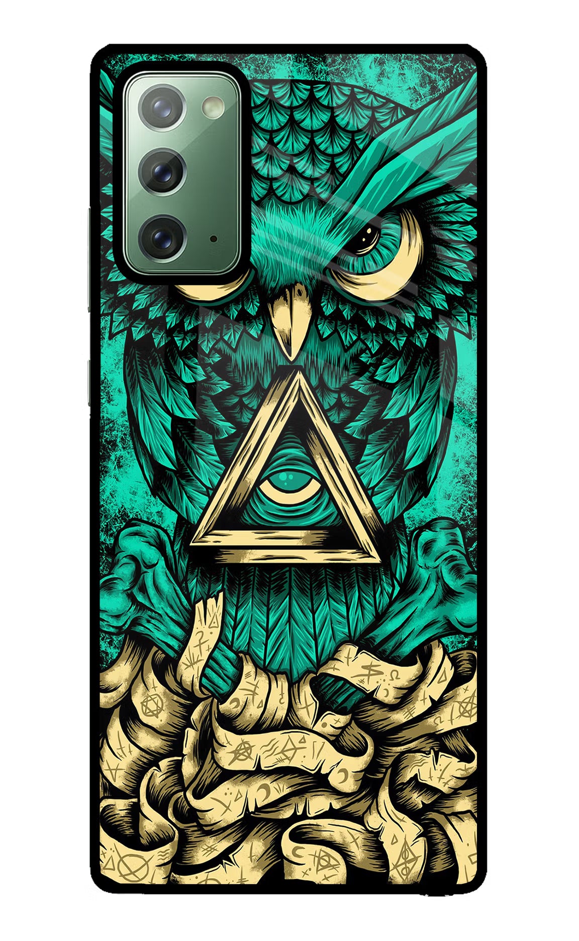 Green Owl Samsung Note 20 Glass Case - Green Owl Samsung Note 20 Glass Case Green Owl Samsung Note 20 Glass Case