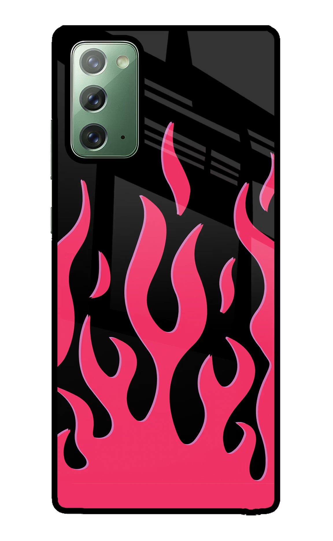 Fire Flames Samsung Note 20 Back Cover - Fire Flames Samsung Note 20 Glass Case Back Cover by Casekaro Fire Flames Samsung Note 20 Glass Case Back Cover by Casekaro