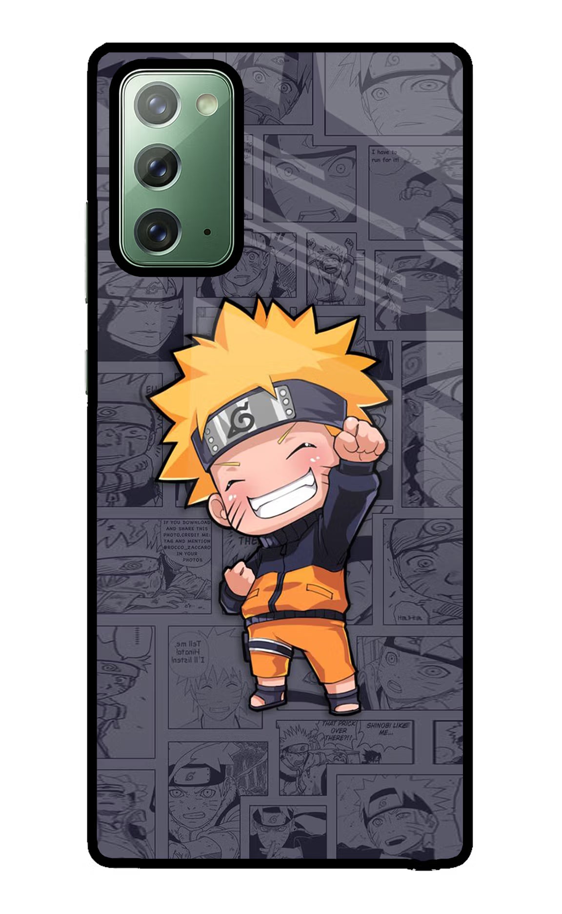 Chota Naruto Samsung Note 20 Back Cover - Chota Naruto Samsung Note 20 Glass Case Back Cover by Casekaro Chota Naruto Samsung Note 20 Glass Case Back Cover by Casekaro
