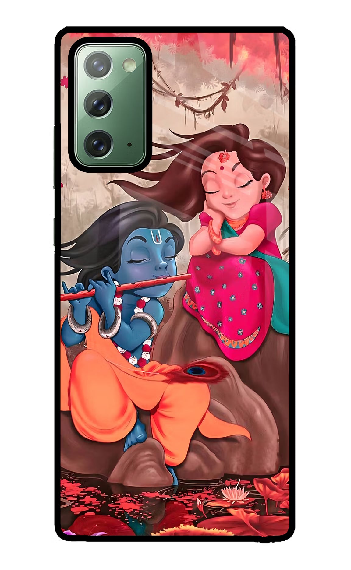 Radhe Krishna Samsung Note 20 Back Cover - Radhe Krishna Samsung Note 20 Glass Case Back Cover by Casekaro Radhe Krishna Samsung Note 20 Glass Case Back Cover by Casekaro