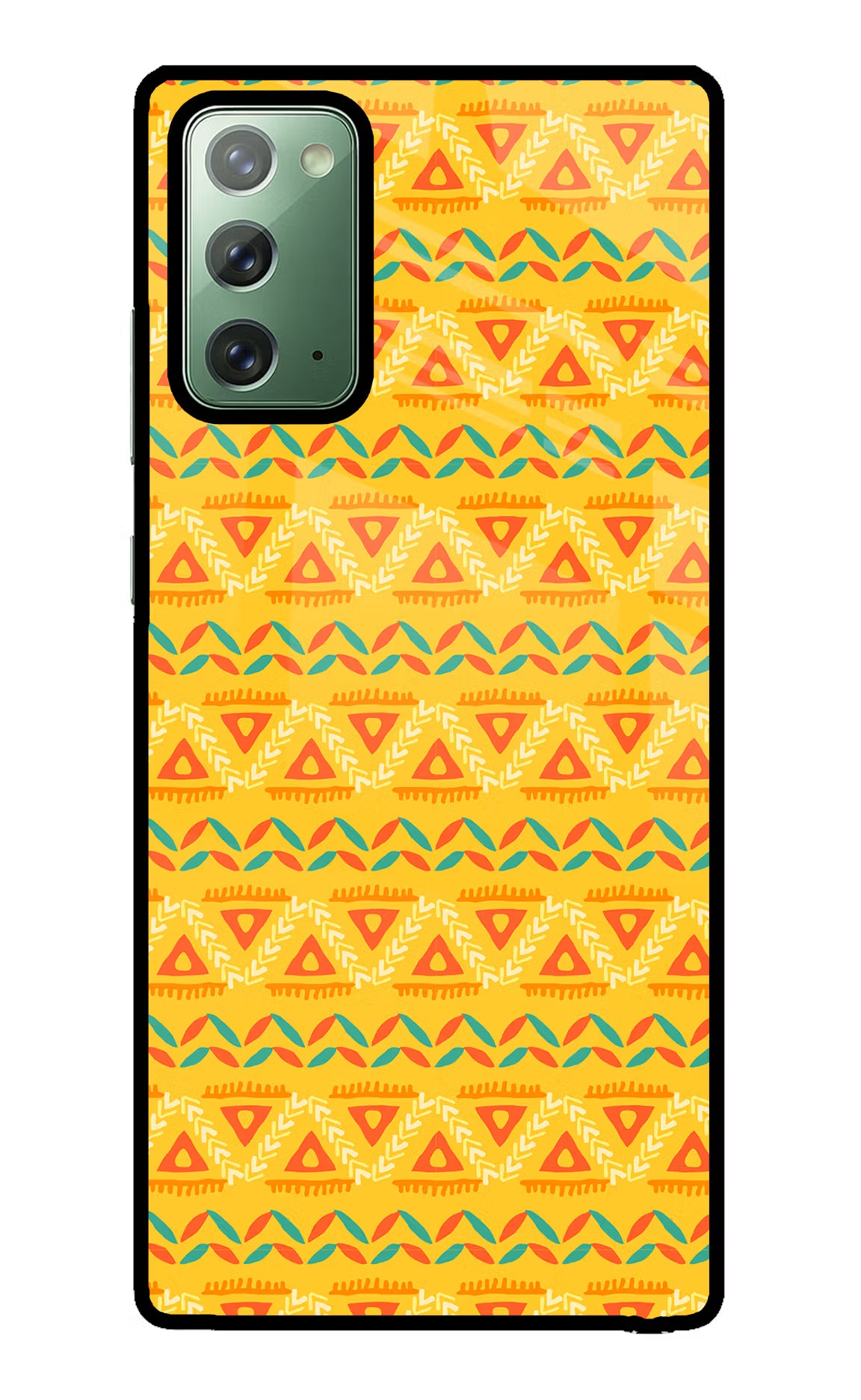 Tribal Pattern Samsung Note 20 Back Cover - Tribal Pattern Samsung Note 20 Glass Case Back Cover by Casekaro Tribal Pattern Samsung Note 20 Glass Case Back Cover by Casekaro