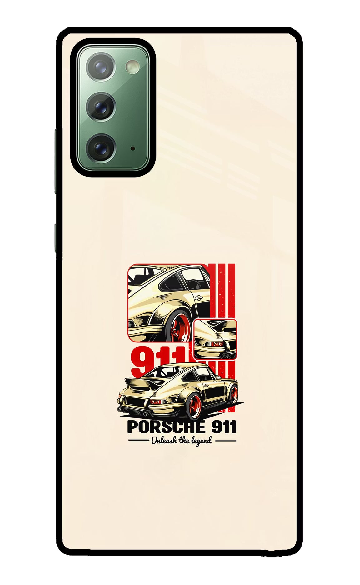 Classic Porsche 911 Samsung Note 20 Back Cover - Classic Porsche 911 Samsung Note 20 Glass Case Back Cover by Casekaro Classic Porsche 911 Samsung Note 20 Glass Case Back Cover by Casekaro