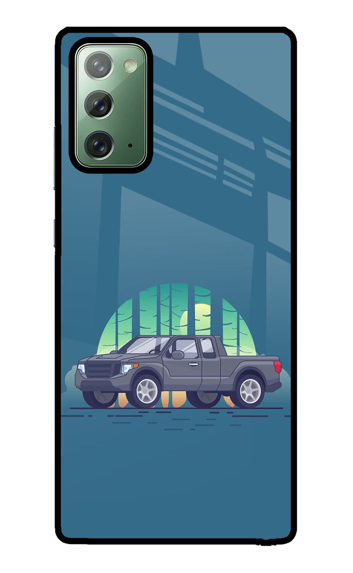 Retro Garage Vibe Samsung Note 20 Back Cover - Retro Garage Vibe Samsung Note 20 Glass Case Back Cover by Casekaro Retro Garage Vibe Samsung Note 20 Glass Case Back Cover by Casekaro