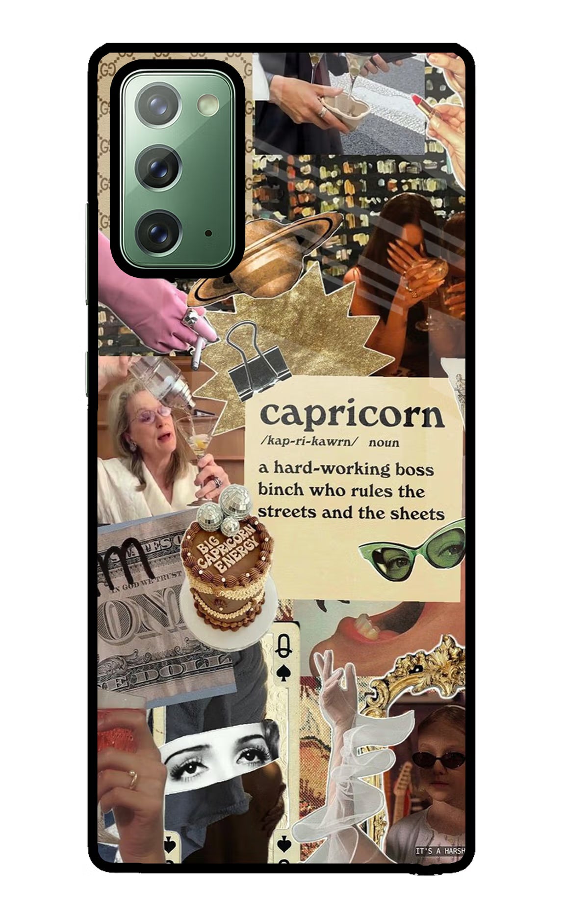Capricorn Zodiac Samsung Note 20 Back Cover - Capricorn Zodiac Samsung Note 20 Glass Case Back Cover by Casekaro Capricorn Zodiac Samsung Note 20 Glass Case Back Cover by Casekaro