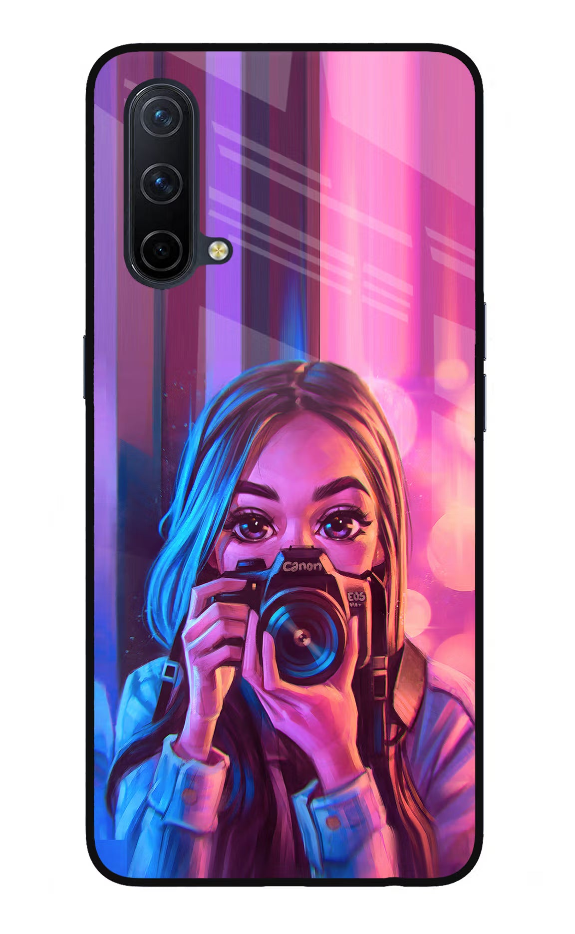 Girl Photographer Oneplus Nord CE 5G Glass Case - Girl Photographer Oneplus Nord CE 5G Glass Case Girl Photographer Oneplus Nord CE 5G Glass Case
