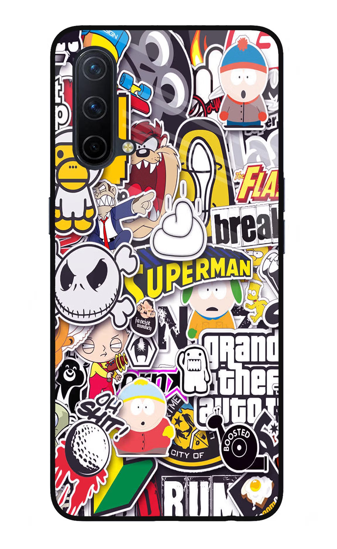 Sticker Bomb Oneplus Nord CE 5G Glass Case - Sticker Bomb Oneplus Nord CE 5G Glass Case Sticker Bomb Oneplus Nord CE 5G Glass Case