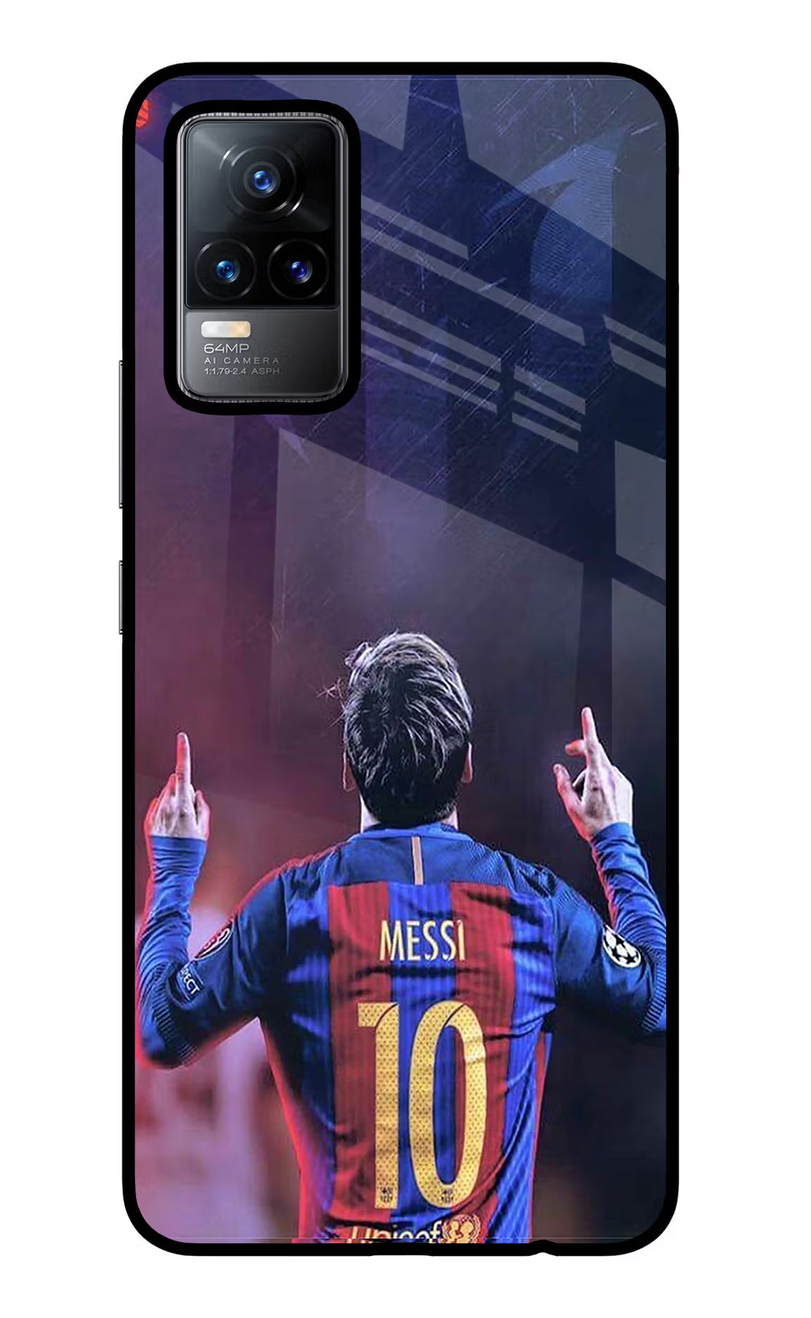 Messi Vivo Y73/V21E 4G Glass Case - Messi Vivo Y73/V21E 4G Glass Case Messi Vivo Y73/V21E 4G Glass Case