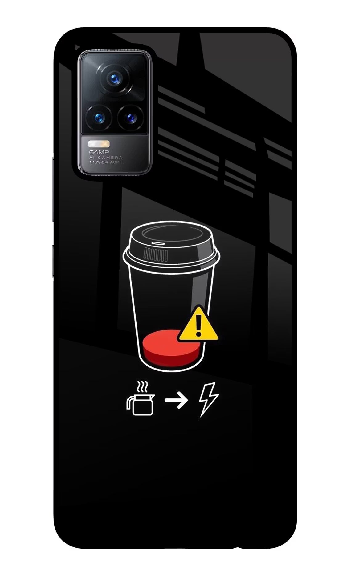 Coffee Vivo Y73/V21E 4G Glass Case - Coffee Vivo Y73/V21E 4G Glass Case Coffee Vivo Y73/V21E 4G Glass Case