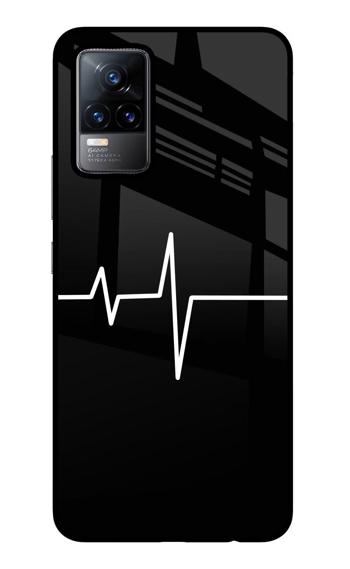 Heart Beats Vivo Y73/V21E 4G Glass Case - Heart Beats Vivo Y73/V21E 4G Glass Case Heart Beats Vivo Y73/V21E 4G Glass Case