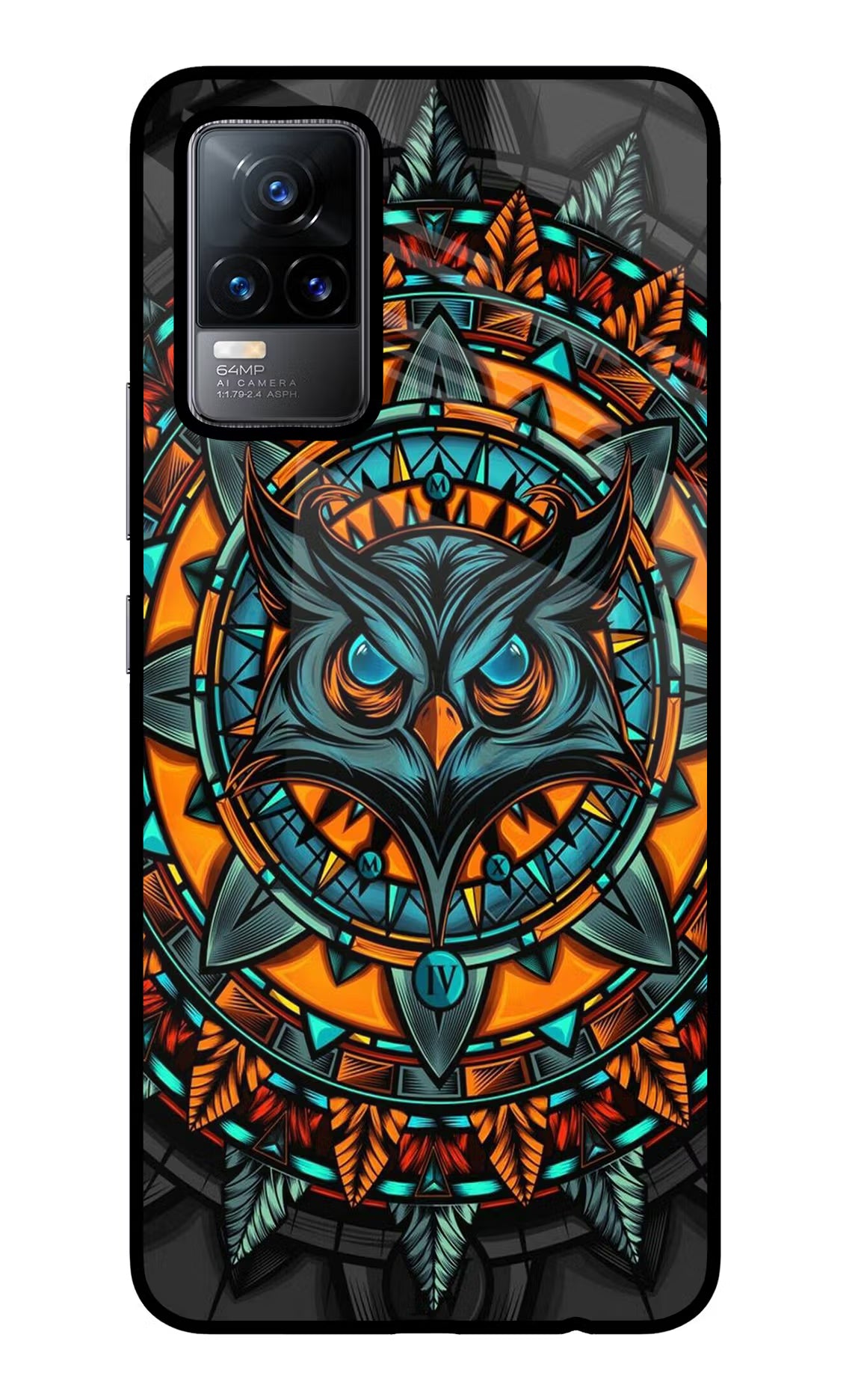 Angry Owl Art Vivo Y73/V21E 4G Glass Case - Angry Owl Art Vivo Y73/V21E 4G Glass Case Angry Owl Art Vivo Y73/V21E 4G Glass Case