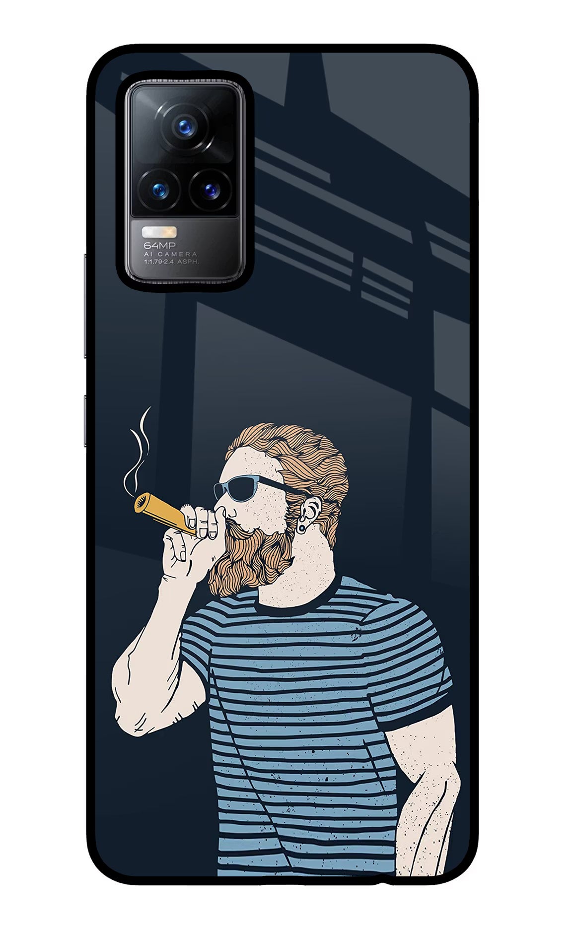 Smoking Vivo Y73/V21E 4G Glass Case - Smoking Vivo Y73/V21E 4G Glass Case Smoking Vivo Y73/V21E 4G Glass Case