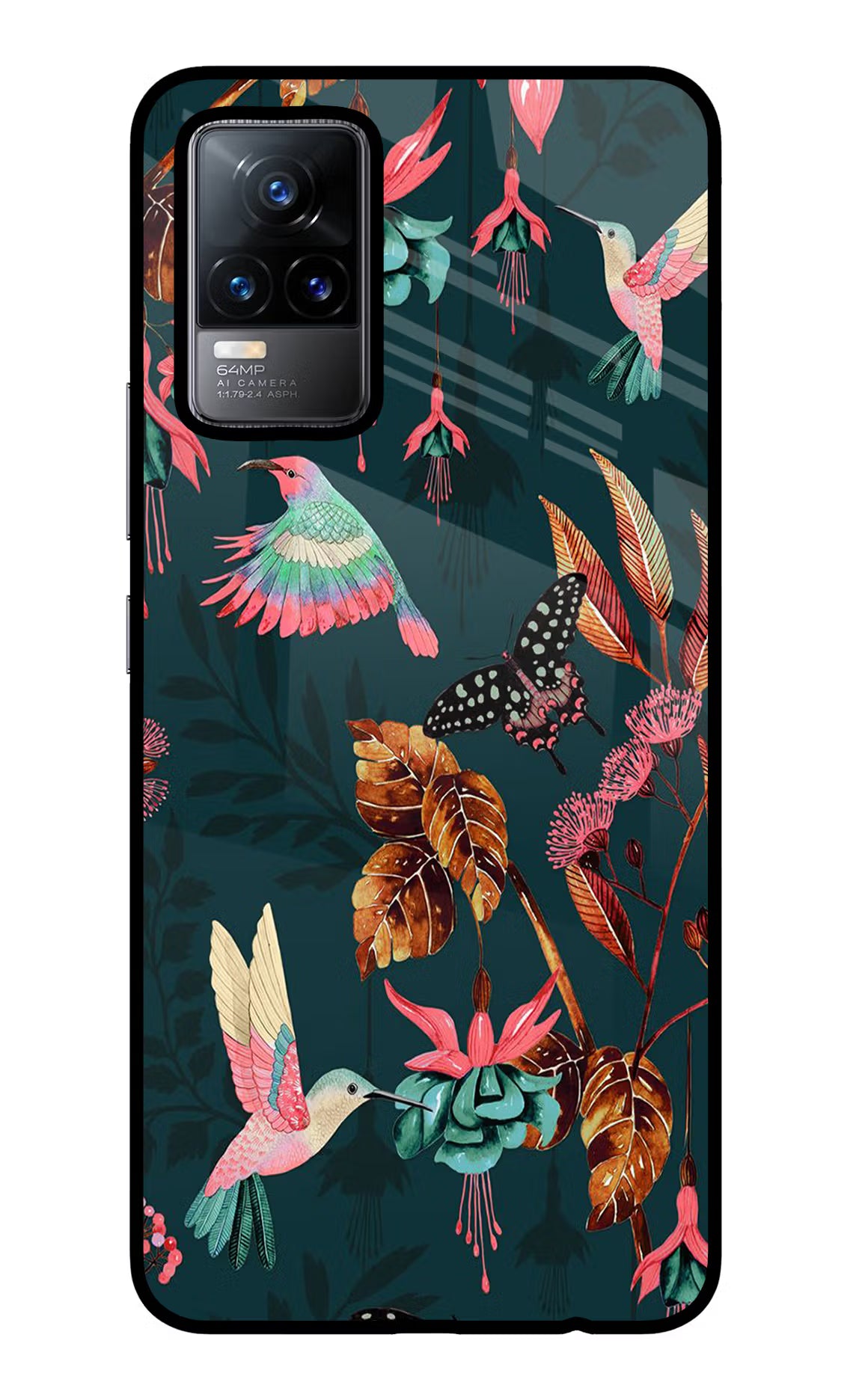 Birds Vivo Y73/V21E 4G Glass Case - Birds Vivo Y73/V21E 4G Glass Case Birds Vivo Y73/V21E 4G Glass Case
