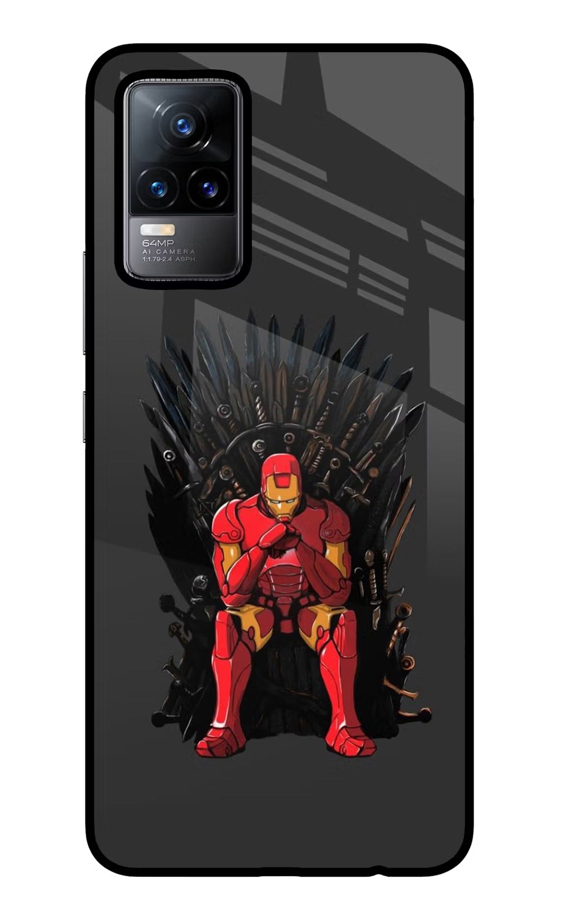 Ironman Throne Vivo Y73/V21E 4G Glass Case - Ironman Throne Vivo Y73/V21E 4G Glass Case Ironman Throne Vivo Y73/V21E 4G Glass Case