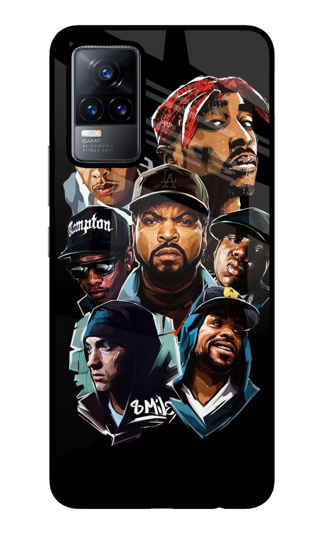 Rappers Vivo Y73/V21E 4G Glass Case - Rappers Vivo Y73/V21E 4G Glass Case Rappers Vivo Y73/V21E 4G Glass Case