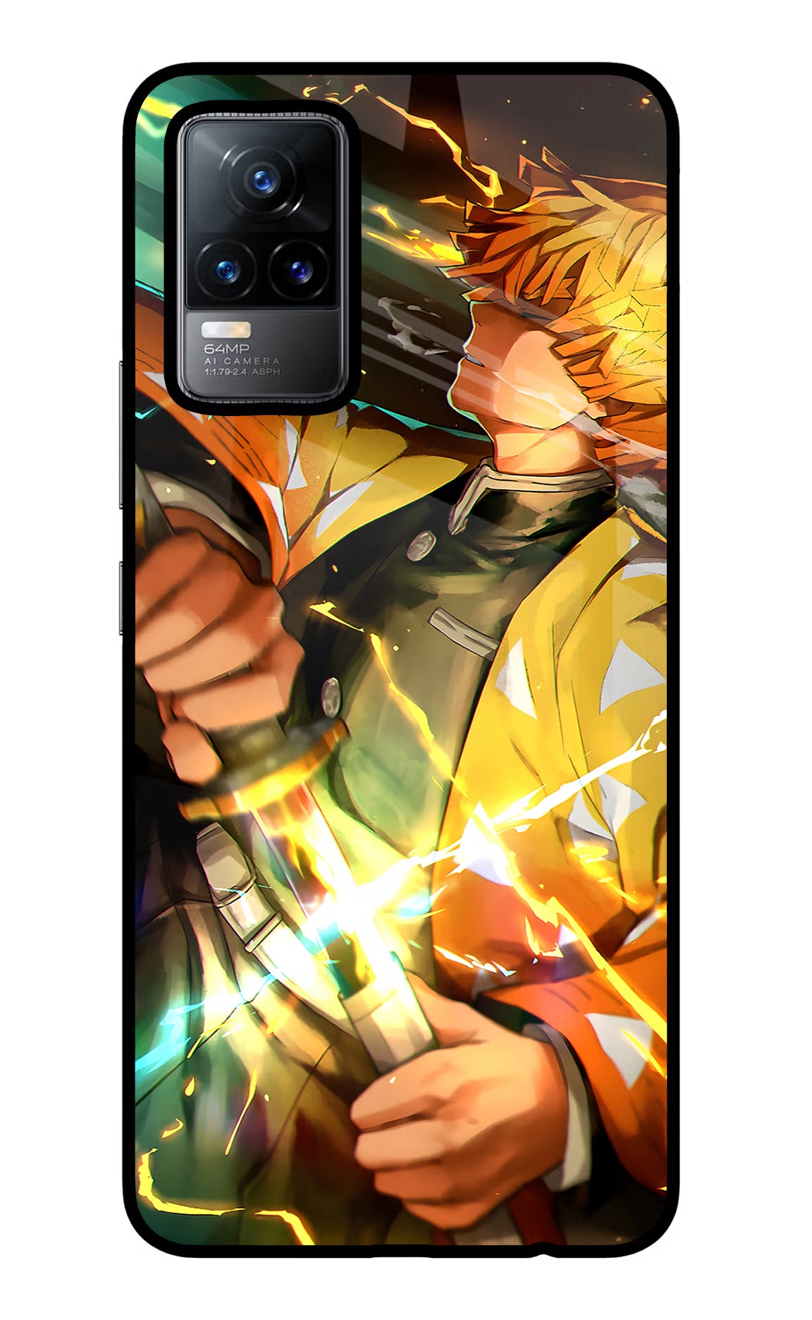 Demon Slayer Vivo Y73/V21E 4G Glass Case - Demon Slayer Vivo Y73/V21E 4G Glass Case Demon Slayer Vivo Y73/V21E 4G Glass Case