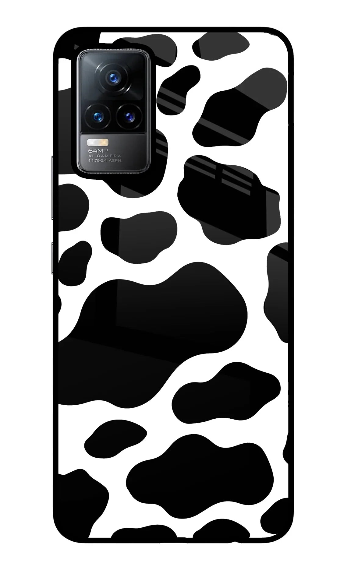 Cow Spots Vivo Y73/V21E 4G Glass Case - Cow Spots Vivo Y73/V21E 4G Glass Case Cow Spots Vivo Y73/V21E 4G Glass Case