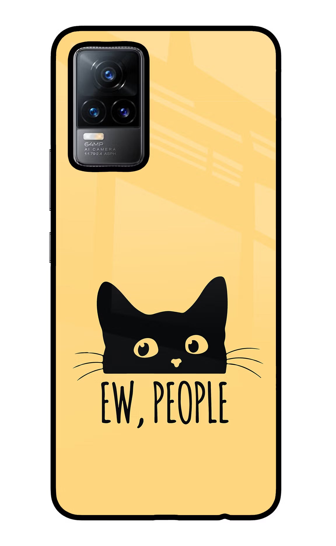 Ew People Catitude Vivo Y73/V21E 4G Glass Case - Ew People Catitude Vivo Y73/V21E 4G Glass Case Ew People Catitude Vivo Y73/V21E 4G Glass Case