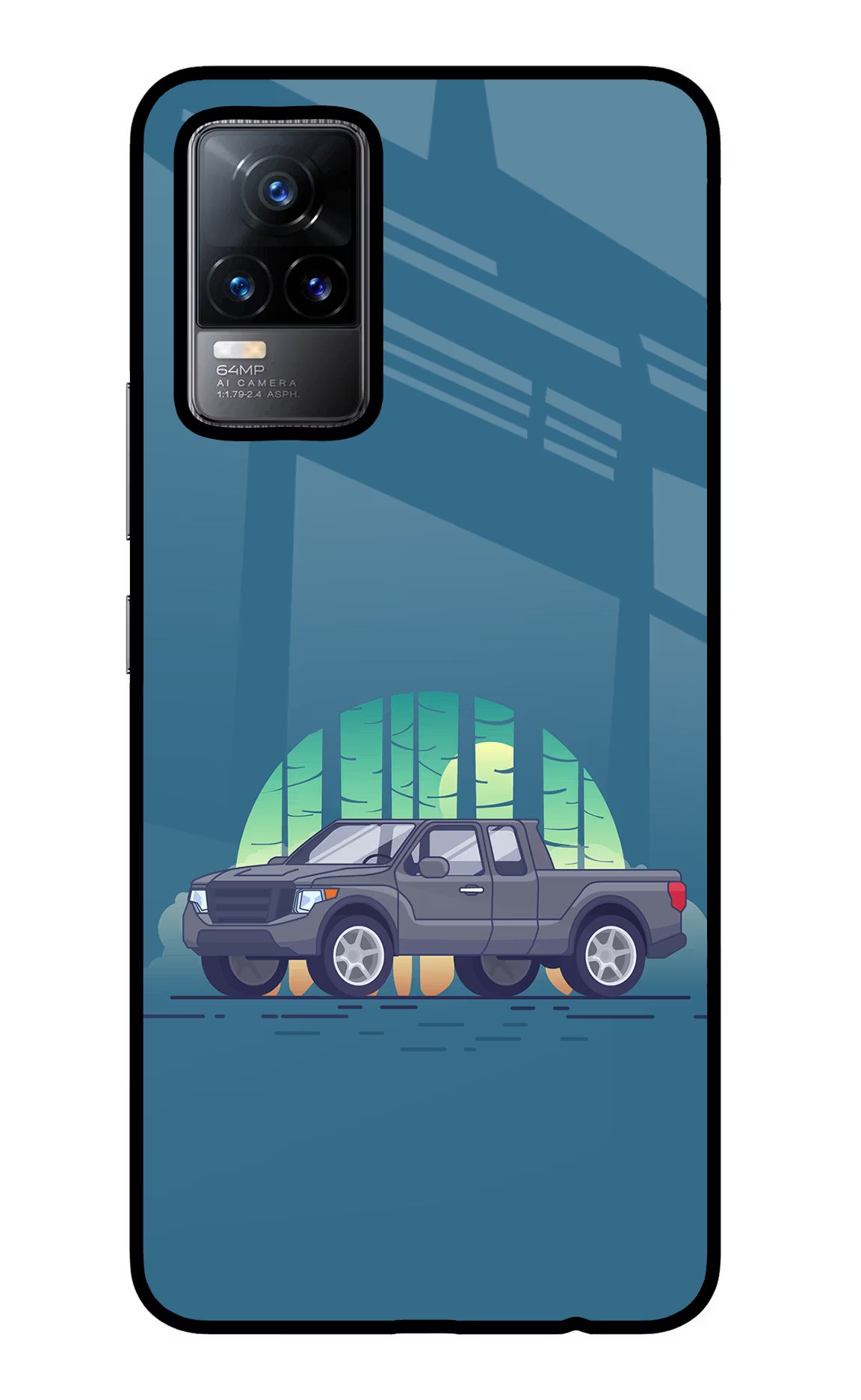 Retro Garage Vibe Vivo Y73/V21E 4G Glass Case - Retro Garage Vibe Vivo Y73/V21E 4G Glass Case Retro Garage Vibe Vivo Y73/V21E 4G Glass Case