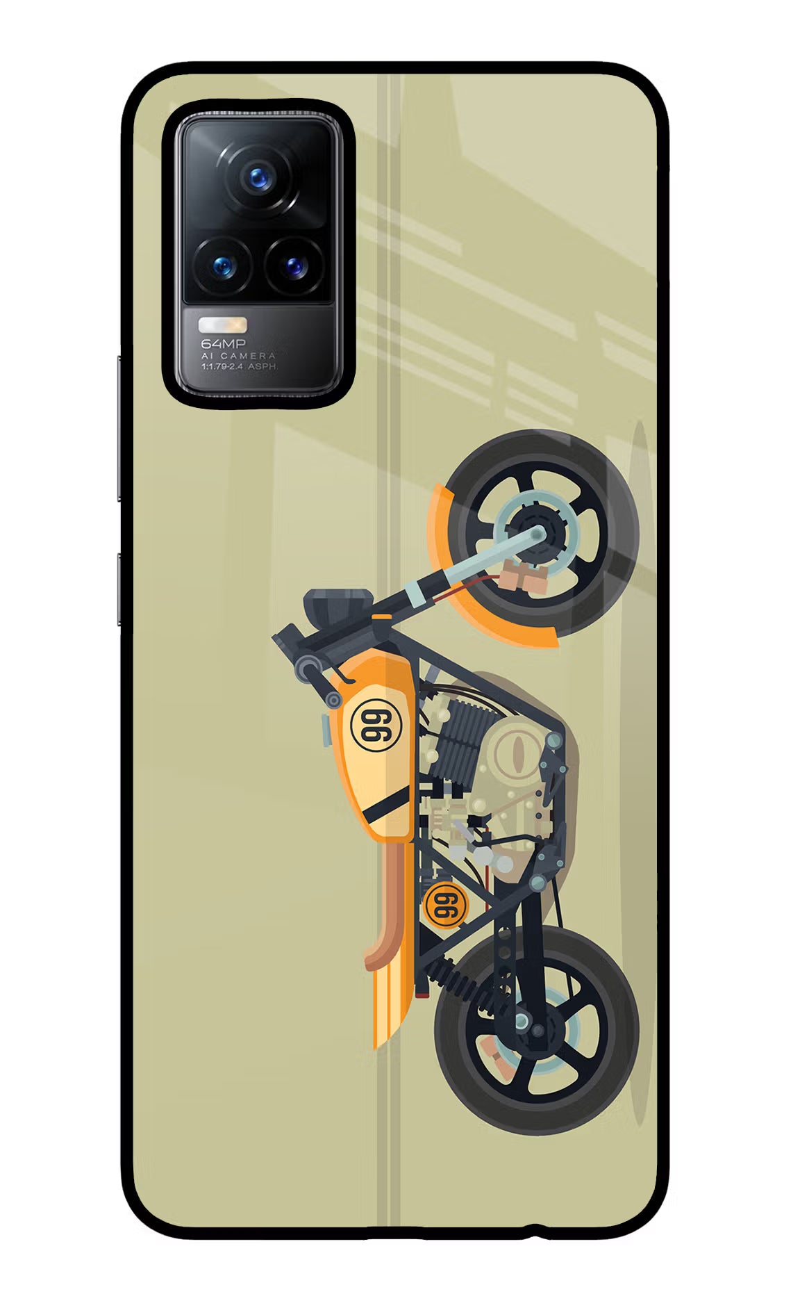 Vertical Speedster Vivo Y73/V21E 4G Glass Case - Vertical Speedster Vivo Y73/V21E 4G Glass Case Vertical Speedster Vivo Y73/V21E 4G Glass Case