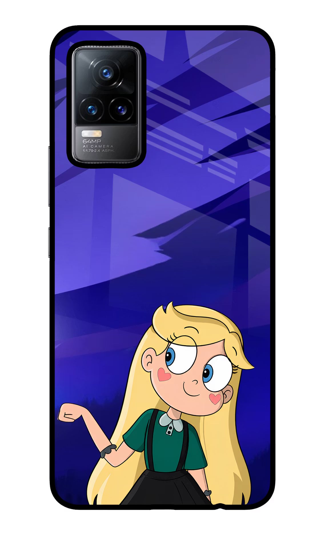 Star Glow Vivo Y73/V21E 4G Glass Case - Star Glow Vivo Y73/V21E 4G Glass Case Star Glow Vivo Y73/V21E 4G Glass Case