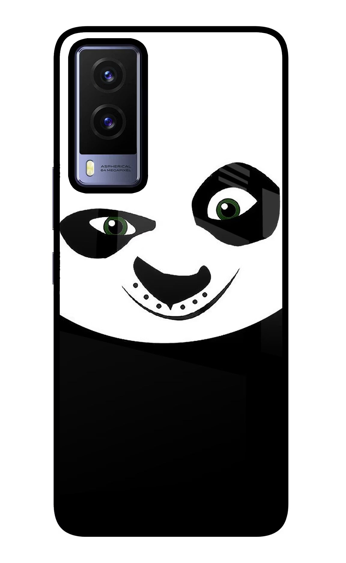 Panda Vivo V21E 5G Back Cover - Panda Vivo V21E 5G Glass Case Back Cover by Casekaro Panda Vivo V21E 5G Glass Case Back Cover by Casekaro