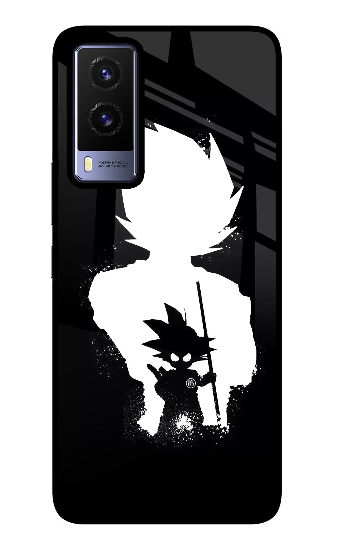 Goku Shadow Vivo V21E 5G Back Cover - Goku Shadow Vivo V21E 5G Glass Case Back Cover by Casekaro Goku Shadow Vivo V21E 5G Glass Case Back Cover by Casekaro