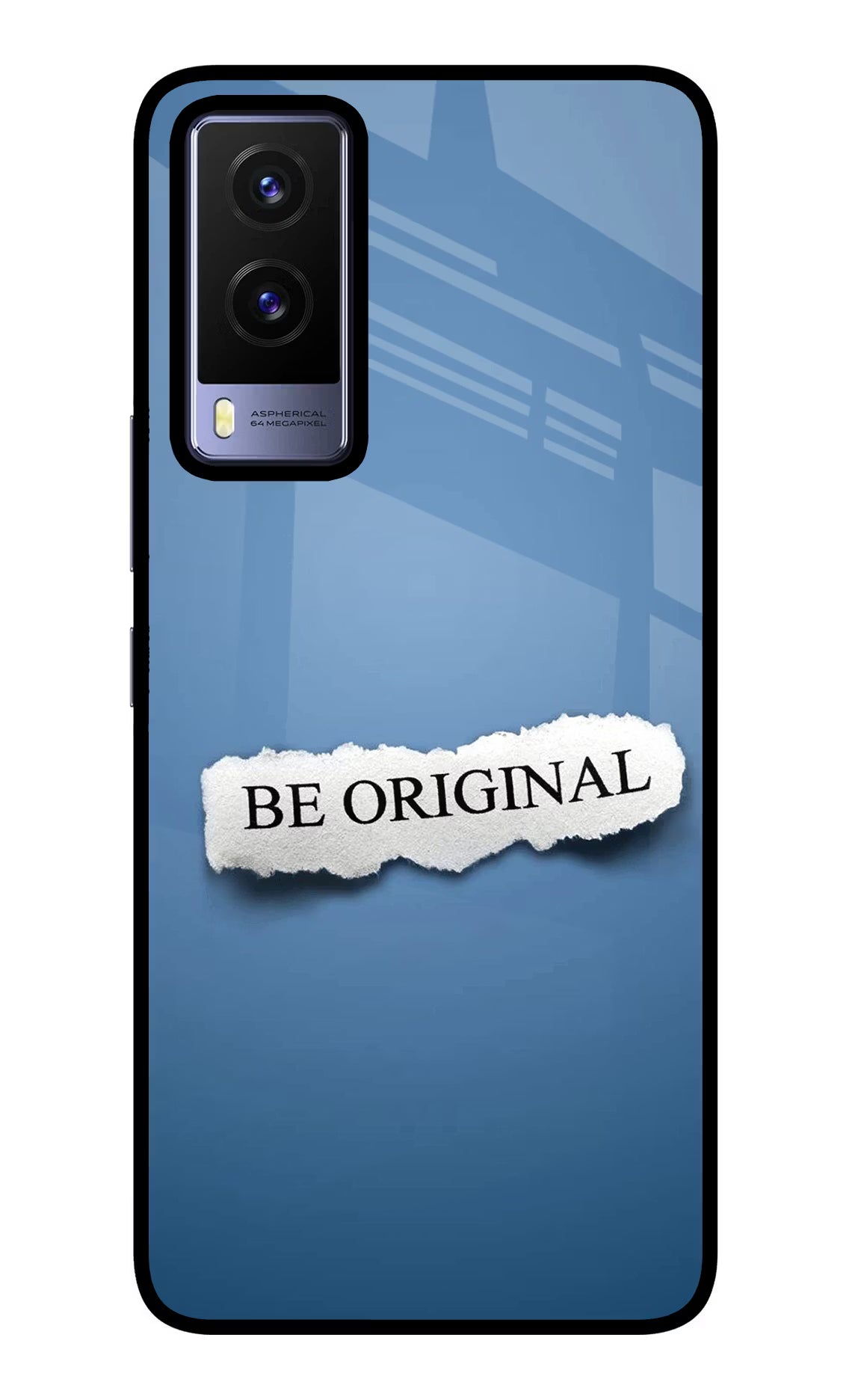 Be Original Vivo V21E 5G Back Cover - Be Original Vivo V21E 5G Glass Case Back Cover by Casekaro Be Original Vivo V21E 5G Glass Case Back Cover by Casekaro