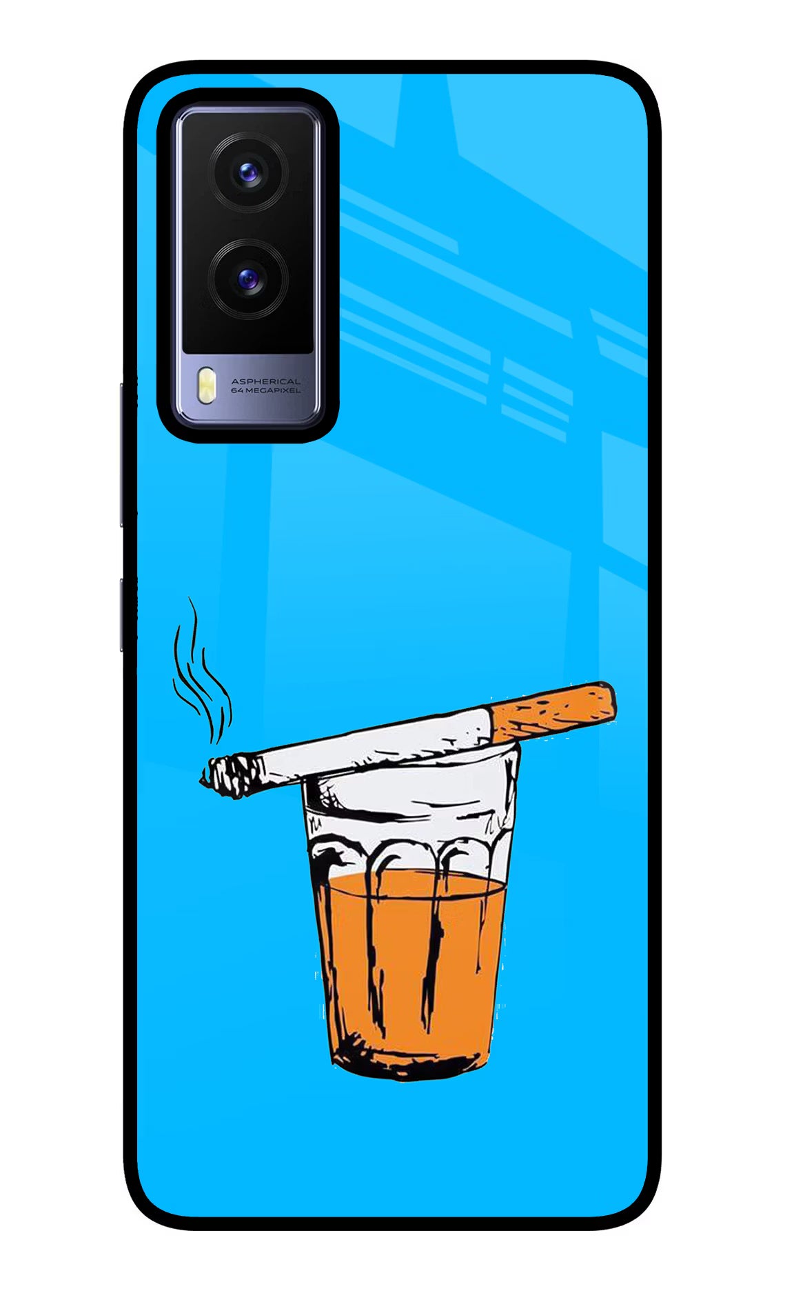 Chai Sutta Vivo V21E 5G Glass Case - Chai Sutta Vivo V21E 5G Glass Case Chai Sutta Vivo V21E 5G Glass Case