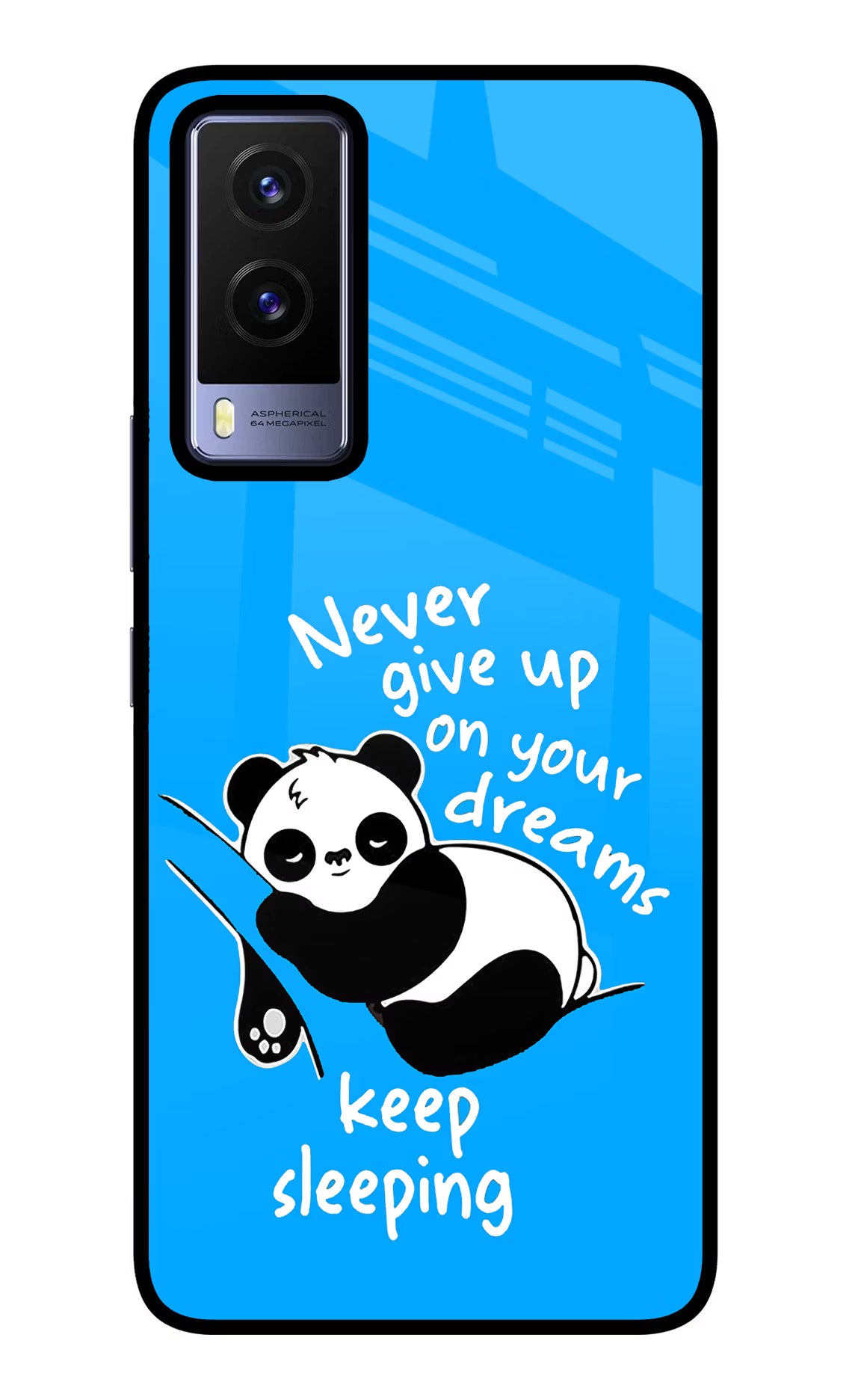 Keep Sleeping Vivo V21E 5G Back Cover - Keep Sleeping Vivo V21E 5G Glass Case Back Cover by Casekaro Keep Sleeping Vivo V21E 5G Glass Case Back Cover by Casekaro