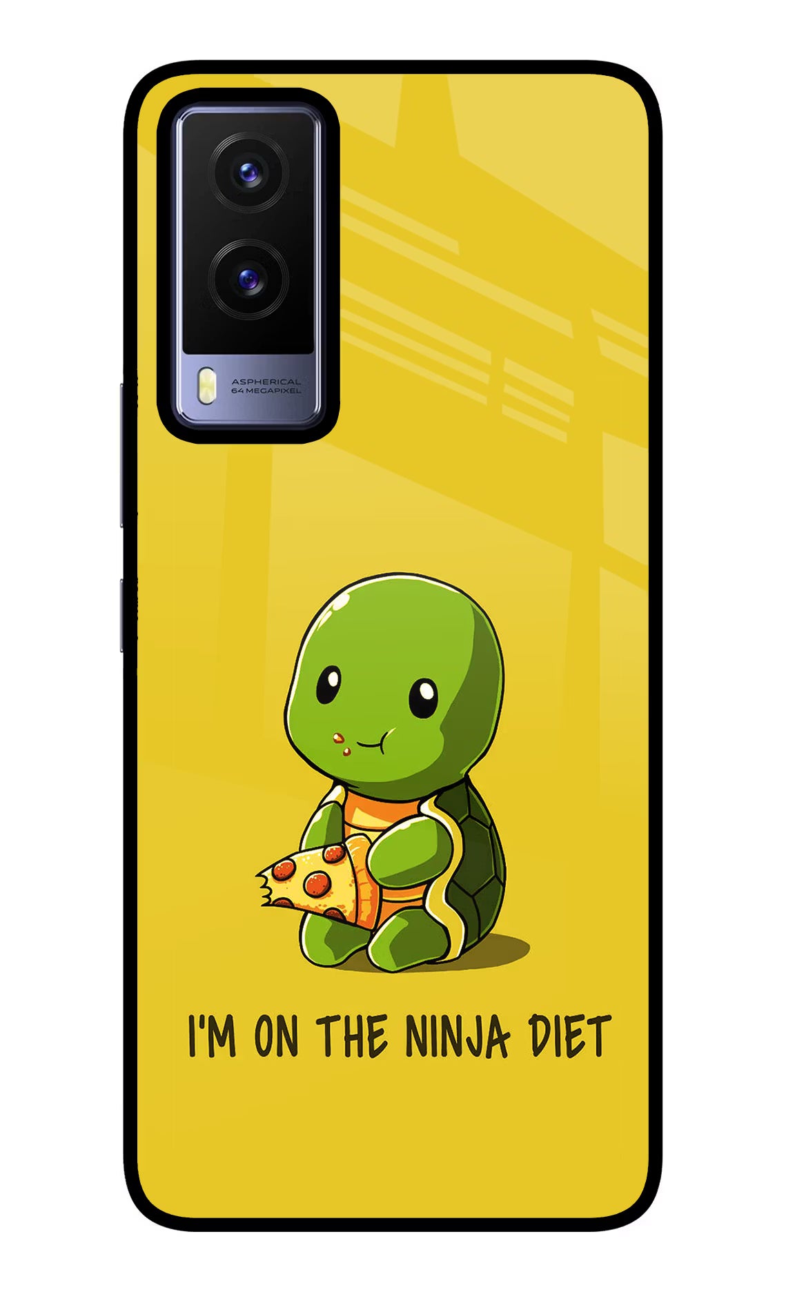 I'm on Ninja Diet Vivo V21E 5G Back Cover - I'm on Ninja Diet Vivo V21E 5G Glass Case Back Cover by Casekaro I'm on Ninja Diet Vivo V21E 5G Glass Case Back Cover by Casekaro