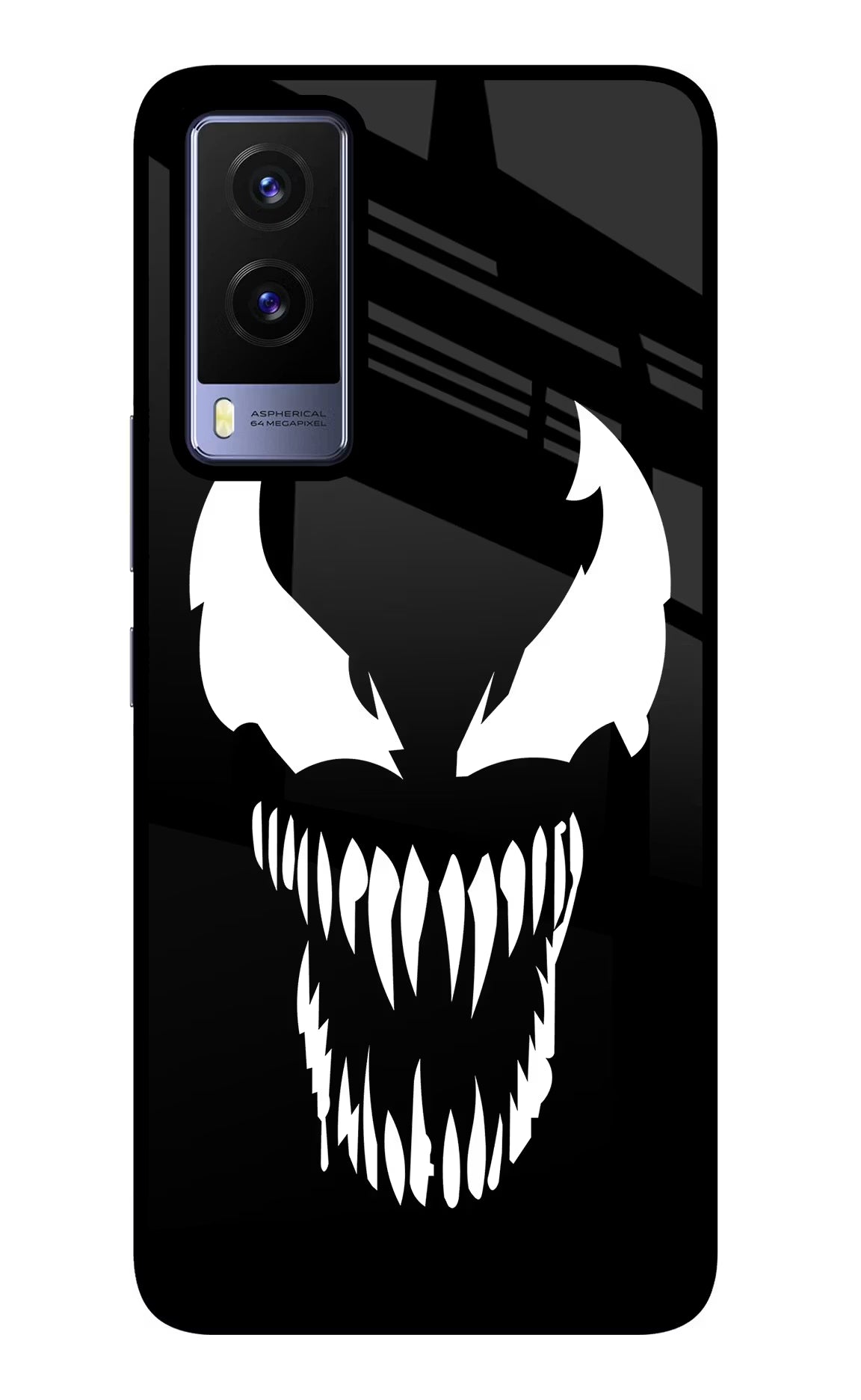 Venom Vivo V21E 5G Back Cover - Venom Vivo V21E 5G Glass Case Back Cover by Casekaro Venom Vivo V21E 5G Glass Case Back Cover by Casekaro